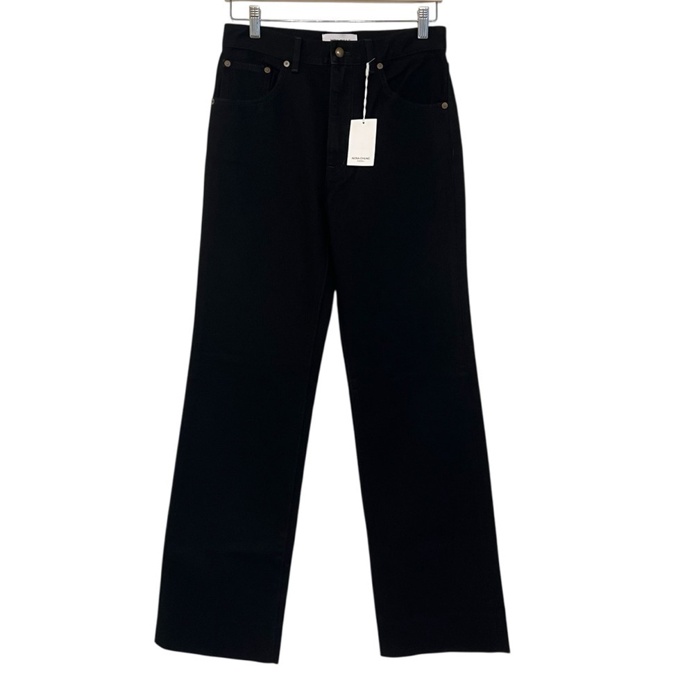 Madewell x Alexa Chung High Rise Straight Leg Jeans Black 26 NWT Contemporary